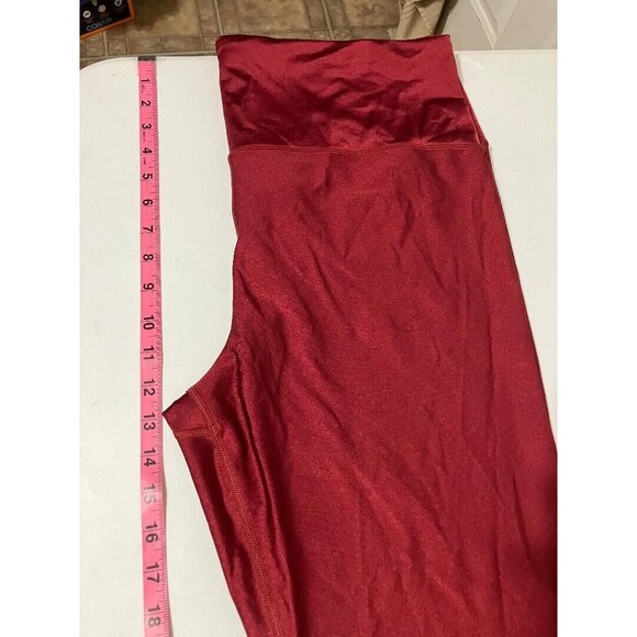 Athleta Elation Shine Size 2X Womens Deep Red Leggings Gym Yoga Activewear - Picture 8 of 10